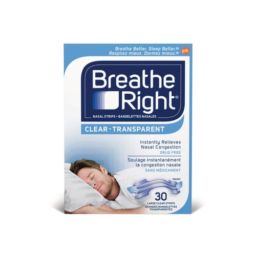 Breathe Right Nasal Strips Clear Large 30 EA