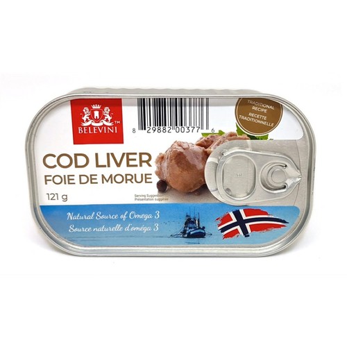 Belevini Canned Fish Cod Liver 121 g