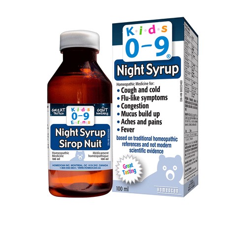 Homeocan Kids 0-9 Herbal Syrup Cough & Cold Nighttime Formula Syrup 100 ml