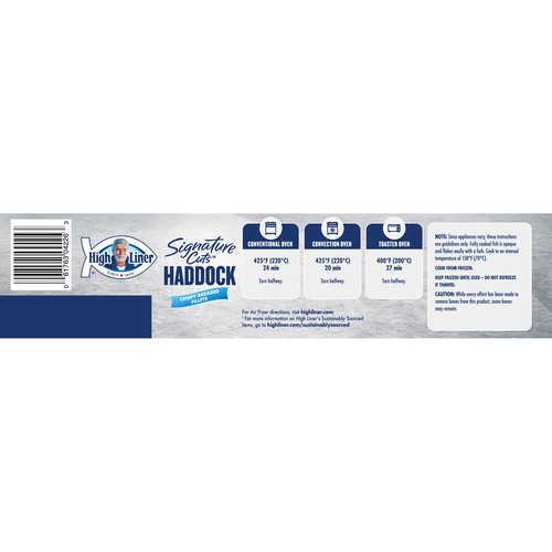 High Liner Frozen Signature Cuts Haddock Fillets Uncooked Crispy Breaded 425 g