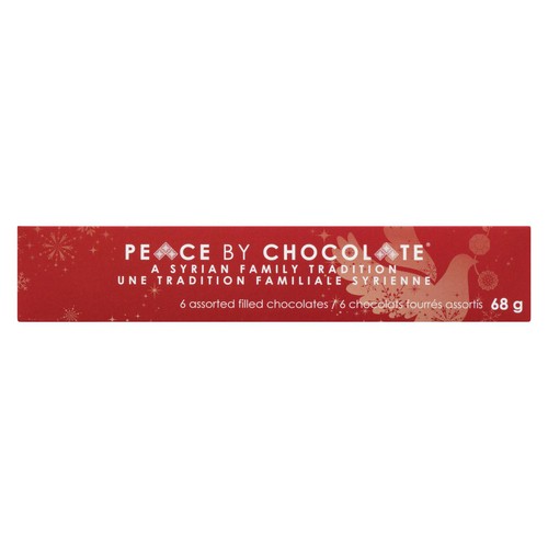 Peace By Chocolate Assorted 6 Piece Holiday Box 68 g