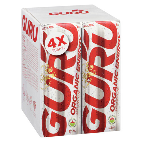 Guru Organic Energy Drink Lite 4 x 355 ml (cans)