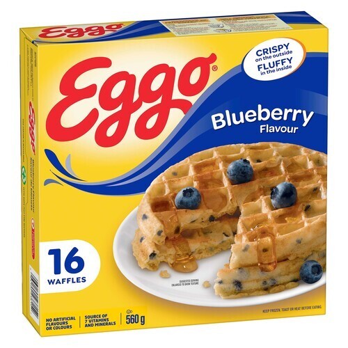 Kellogg's Eggo Frozen Waffles Blueberry 560 g