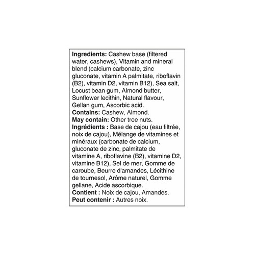 Silk Dairy-Free Unsweetened Milk Alternative Original Creamy Cashew 1.89 L