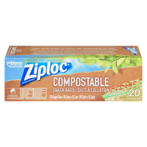 Ziploc Compostable Snack Bags 20 Bags