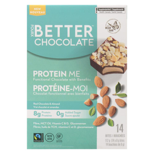 Four X Better Chocolate Dietary Supplement Protein Me Almond Bites 14 Count