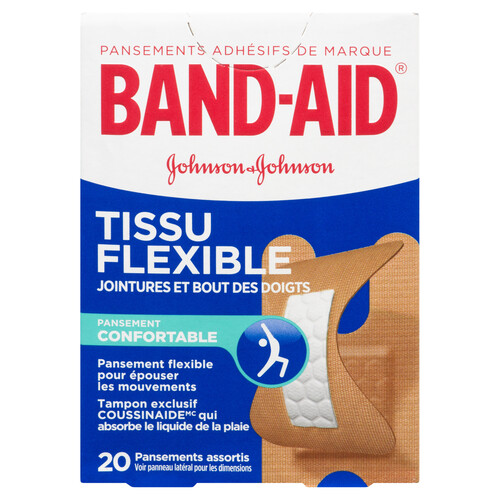 Band-Aid Knuckle & Fingertip Bandages Assorted Sizes 20 EA