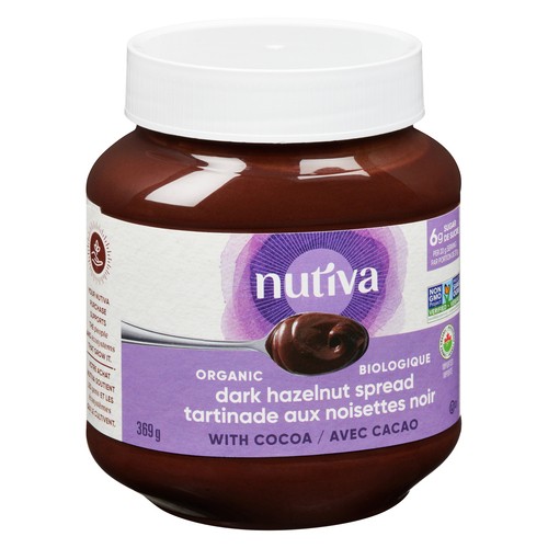 Nutiva Organic Gluten-Free Spread Dark Hazelnut 369 g