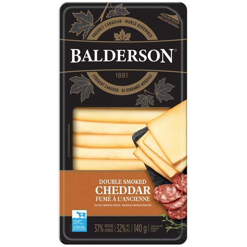 Balderson Sliced Cheddar Cheese Double Smoked 140 g