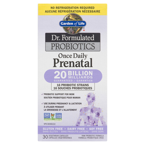 Garden Of Life Probiotics Prenatal Once Daily Vegetarian Capsules 30 Count