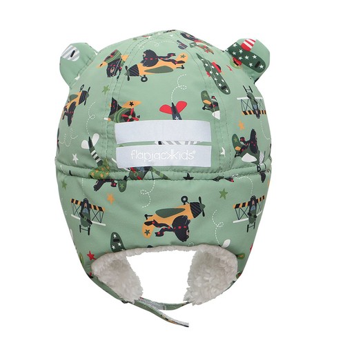 FlapJack Water Repellent Trapper Hat Black Bear Green Small 1 EA