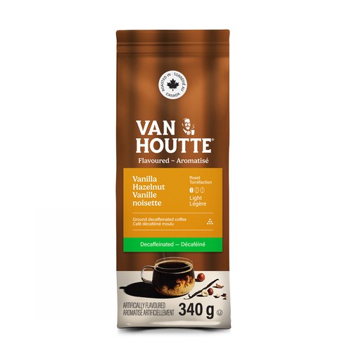 Van Houtte Ground Coffee Decaffeinated Vanilla Hazelnut 340 g
