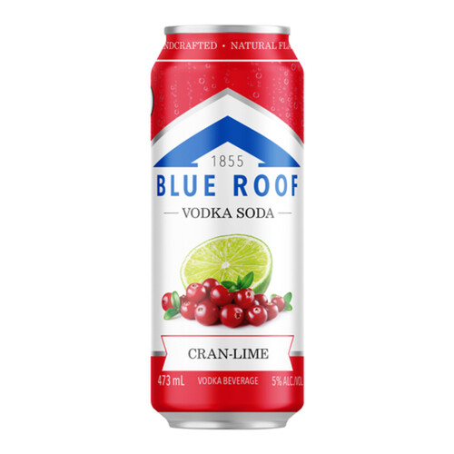 Blue Roof Vodka 5% Alcohol Cranberry Lime 473 ml (can)
