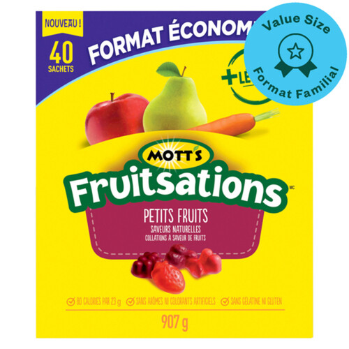 Mott's Fruit Flavoured Snacks Fruitsations + Veggie Berry 907 g