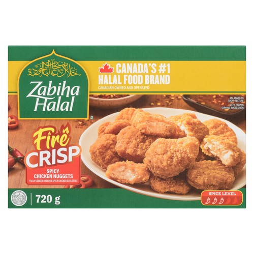 Zabiha Halal Spicy Chicken Nuggets Fire Crisp 720 g