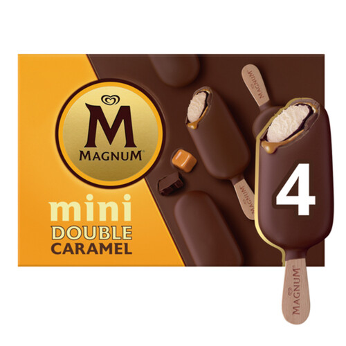 Magnum Mini Ice Cream Bar Double Caramel 4 x 55 ml - Voilà Online