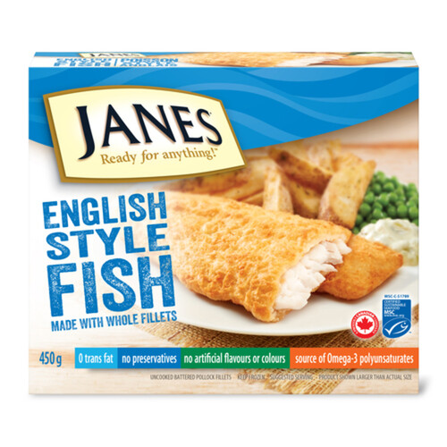 Jane's Frozen English Style Fish 450 g