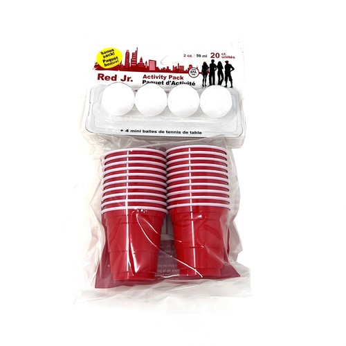 Red Jr. Activity Pack Mini Glass with 4ct. Balls 