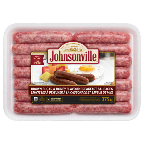 Johnsonville Frozen Sausage Brown Sugar & Honey Breakfast 375 g