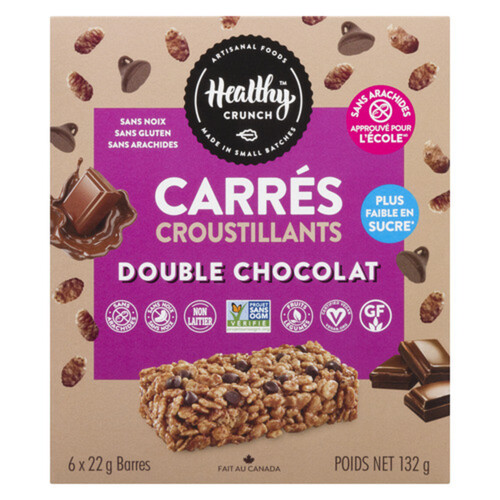 Healthy Crunch Peanut-Free Rice Crispy Square Double Chocolate 132 g