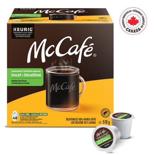 McCafé Coffee Pods Rain Forest Premium Roast Decaf 48 K-Cups 516 g