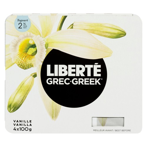 Liberté 2% Greek  Yogurt Vanilla  4 x 100 g