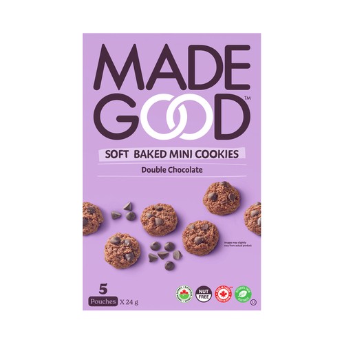 Made Good Organic Mini Cookies Soft Baked Double Chocolate 5 x 24 g