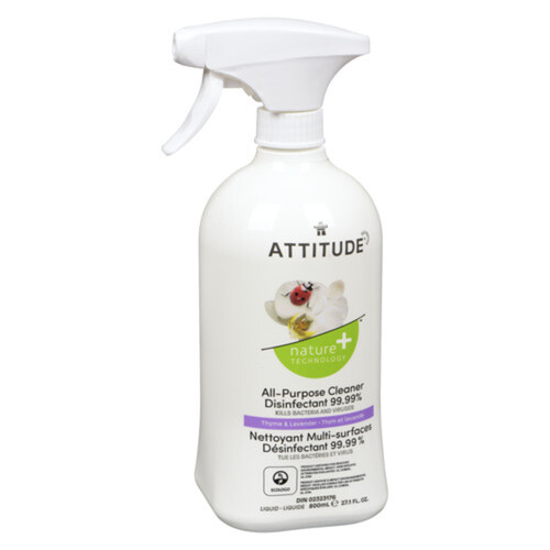 Attitude Nature+ all purpose disinfectant thyme & lavender Cleaner 800 ML