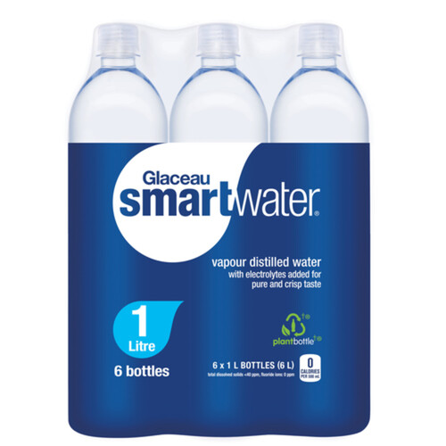 Glacéau Smartwater 6 x 1 L (bottles)