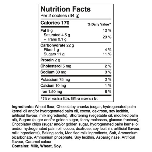 Christie Chips Ahoy! Cookies Chocolate Chunk Family Size 460 g