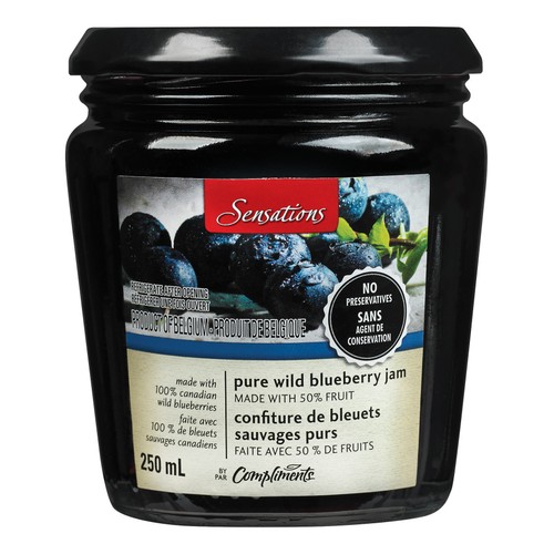 Sensations Jam Wild Blueberry 250 ml