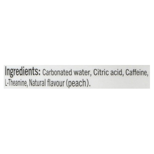 WakeWater Peach Caffeinated Sparkling Water 355 ml