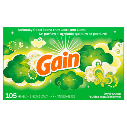 Gain Dryer Sheets Original 105 EA