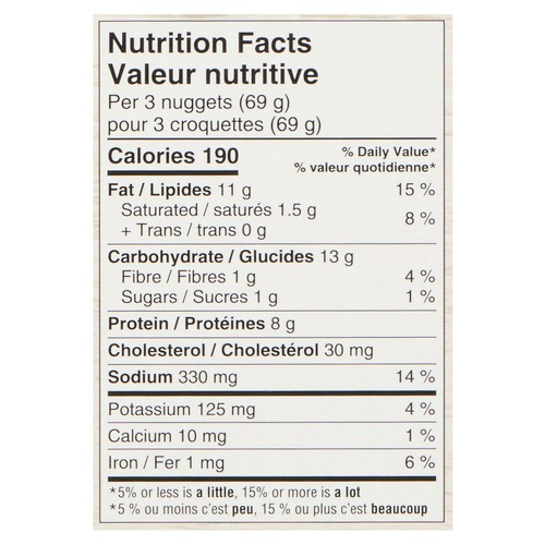 Swiss Chalet Frozen Breaded Chicken Nugget 700 g