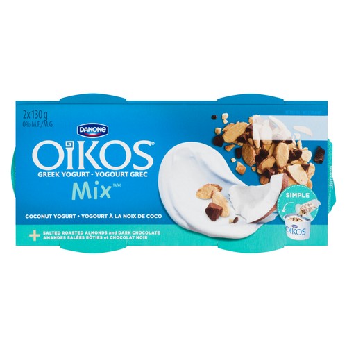 Oikos Greek Yogurt Coconut & Salted Roasted Almonds & Dark Chocolate 2 x 130 g