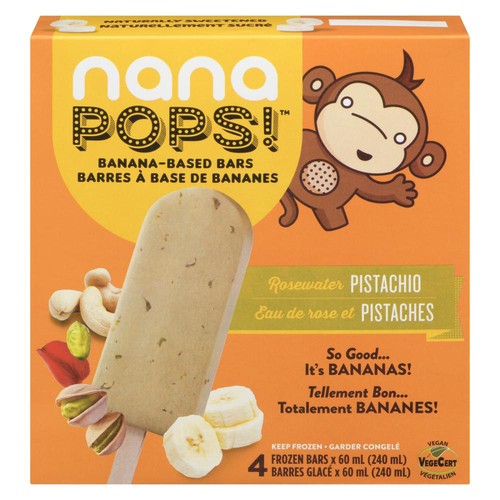 NanaShake Nana Pops Frozen Bars Rosewater Pistachio 4 x 60 ml