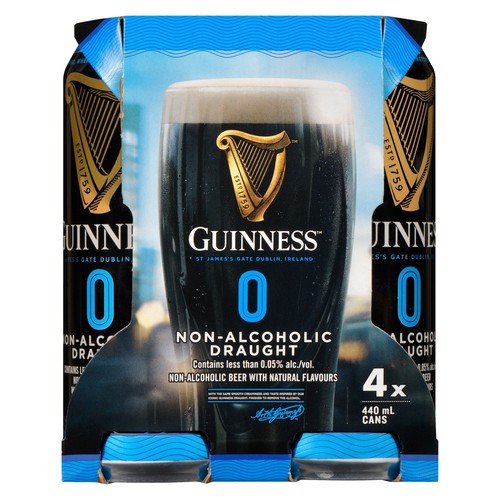 Guinness Non Alcoholic Beer 4 x 440 ml (cans)
