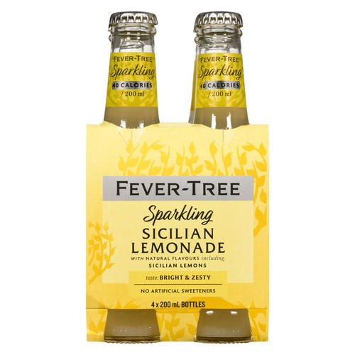Fever-Tree Sparkling Sicilian Lemonade 4 x 200 ml (bottles)