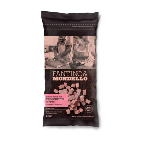 Fantino & Mondello Diced Prosciutto Cotto Cooked Italian Ham 175 g