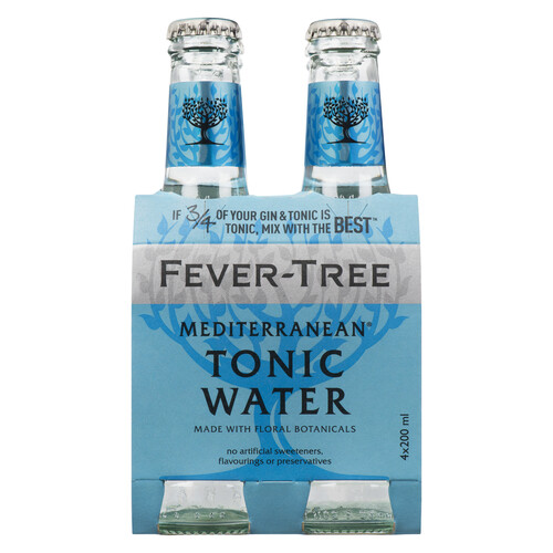 Fever-Tree Tonic Water Mediterranean 4 x 200 ml (bottles)