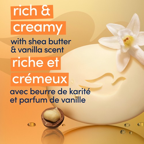 Dove Beauty Bar Soap Shea Butter For Nourished Radiant Skin 6 x 106 g