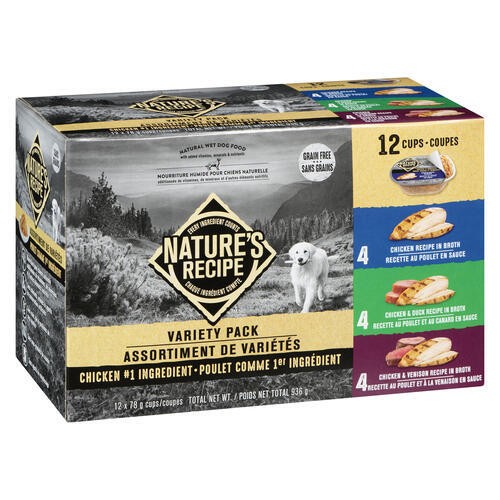 Nature's Recipe Wet Dog Food Variety Pack 12 x 78 g