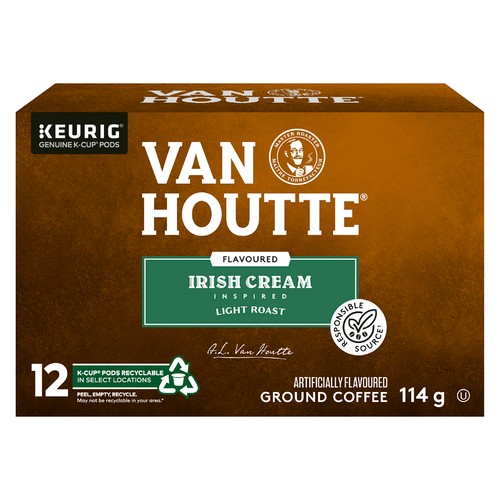 Van Houtte Coffee Pods Irish Cream Light Roast 12 K-Cups 114 g