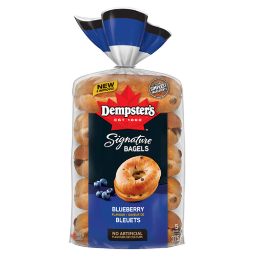 Dempster’s Signature Bagels Blueberry 5 Pack 375 g