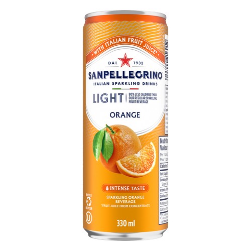 Sanpellegrino Sparkling Orange Beverage Light 330 ml (can)