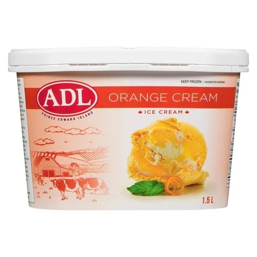 ADL Ice Cream Orange Cream 1.5 L