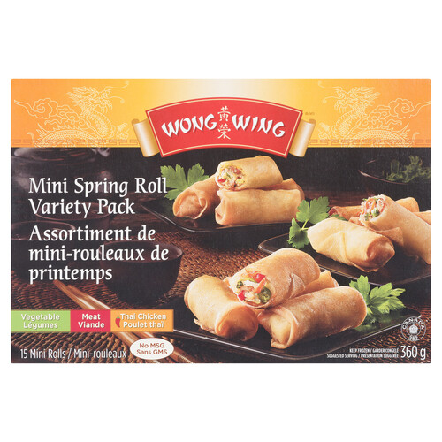 Wong Wing Frozen Mini Spring Roll Variety Pack 400 g