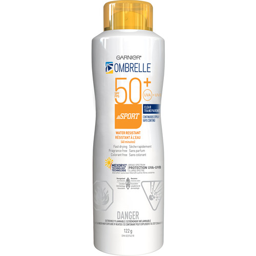 Garnier Ombrelle Sport SPF 50 Continuous Spray Sunscreen 122 g