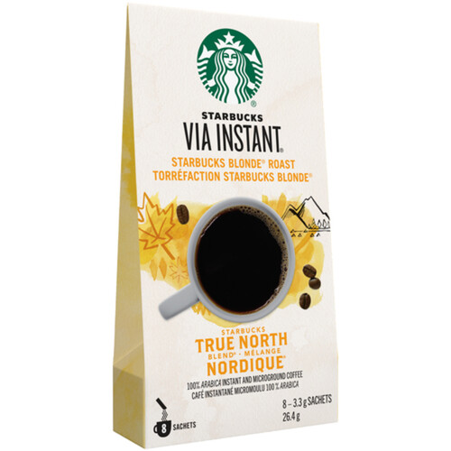 Starbucks Via Instant Coffee True North Blend 8 Sachets 24.6 g