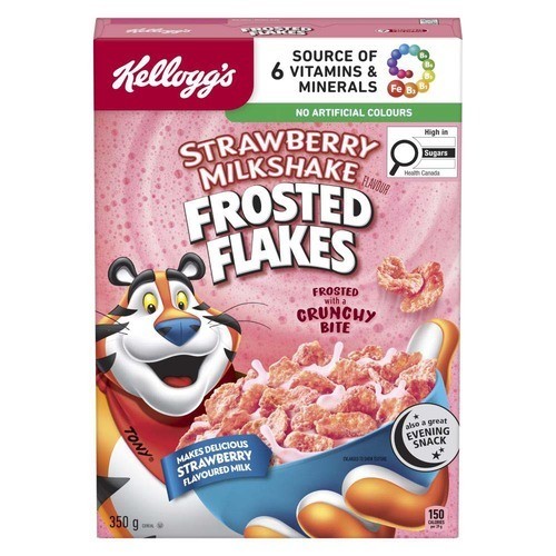 Kellogg's Frosted Flakes Cereal Strawberry Milkshake 350 g